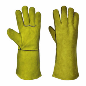 Gants de sécurité réfléchissants robustes Gants de soudage lisses ignifuges en cuir de vachette fendu de protection personnelle - Product Image 4