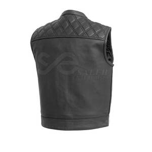 Chaleco de cuero duradero de invierno para hombre personalizado diseño de la mejor calidad Chaleco de cuero superventas - Product Image 5