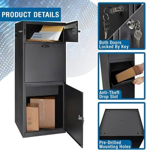 U-acquista una grande scatola per la consegna dei pacchi da esterno una grande cassetta per posta postale e una cassetta delle lettere Smart per la casa in metallo - Product Image 5
