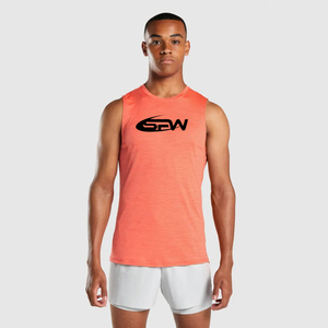 Débardeur en coton pour hommes Gilet sans manches durable en coton biologique avec col rond classique, adapté aux marques de gros, vêtements de sport - Product Image 1