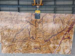 แผ่นหินอ่อนป่าทองคำขัดพื้นผิวหินรูปแบบขนาดใหญ่ - Product Image 4