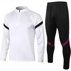 Wholesales track suit soccer men's tracksuits customized logo tech fleece zip plain soccer Track Suit winter warm Sweat suit