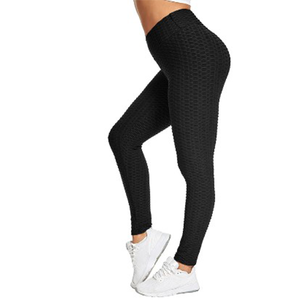 Leggings de cintura alta para mujer con Conjunto de sujetador de yoga sin costuras estilo casual de lana transpirable - Product Image 1