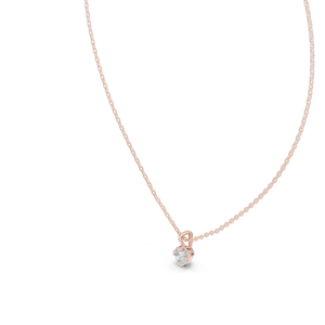 Collar de Diamantes CVD de 0.5 CT, Creados en Laboratorio, VVS-VS EF, Corte Redondo Clásico, Oro de 18K, 14K, Rosa, Amarillo, Blanco, Sostenible - Product Image 6