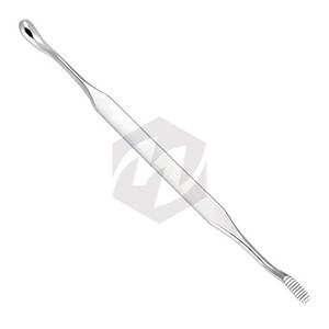 Lima Dental Quirúrgica de Doble Punta con Mango Liso, Excavadores Dentales para Injertos Médicos, Hechos de Acero Alemán - Product Image 4