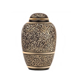 Urnes de crémation en laiton massif pour cendres humaines gravées funéraires funéraires faites à la main urnes commémoratives pour animaux de compagnie chiens chats - Product Image 3
