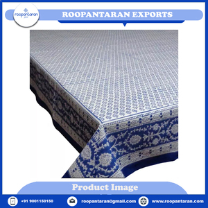 Meilleur prix direct du fabricant sur la nappe en coton imprimé à la main tissu indien Anarkali rouge dernier motif floral - Product Image 6