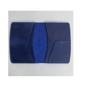 Desain spesial dompet Travel kulit 100% asli dan sampul paspor warna biru buatan Turki