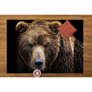 Alfombra de Oso Pardo: Alfombra Antideslizante con Diseño de Animal para Sala de Estar o Escaleras, Alfombra Suave No Tejida - Product Image 4