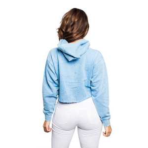 Wholesale OEM ODM Women Custom Logo Women Cropped Pullover Hoodies Women <b>Long</b> <b>Sleeve</b> Cheap Price Crop <b>Top</b> Hoodie Manufacture - Product Image 6