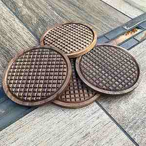 High Quality Indian <b>Craft</b> Coasters Handmade Customized <b>Blank</b> Export Mats & Pads Wholesale Supplier - Product Image 3