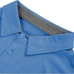 Chemises polo grande taille pour hommes Polo vierge avec logo personnalisé Chemise de golf en polyester respirant et à sublimation d'élasthanne - Product Image 4