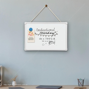 Magnetic Whiteboard Dry <b>Erase</b> Board with White Plastic Frame Wall Mounted - Product Image 6