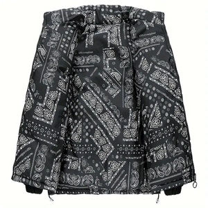 OEM transpirable con capucha Zip Up manga larga cálido cortavientos al aire libre invierno hombres Casual Paisley patrón chaqueta Reversible - Product Image 2