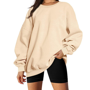 Women's Casual Oversized Pullover Hoodie Round <b>Neck</b> Long Sleeve Breathable Winter Fashion Sweatshirt with Front Logo - Product Image 4