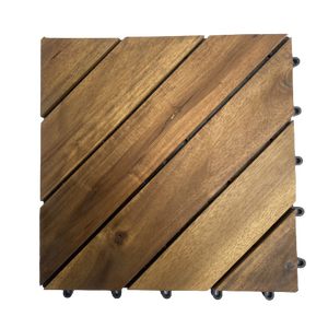 Carreaux de terrasse en bois d'acacia de 30x30x2.4 cm de haute qualité pour le plancher/plancher extérieur/trottoir de jardin/patio - Product Image 1