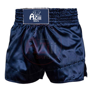 Customized Factory Made <b>Cheap</b> High Street Elastic Waist Solid Muay Thai Boxing <b>Shorts</b> High Quality - Product Image 1