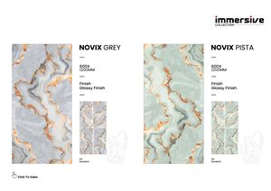 Elegantes azulejos de porcelana de 600x1200 mm con superficie pulida, ideales para pisos de alta gama e interiores modernos y elegantes. - Product Image 4