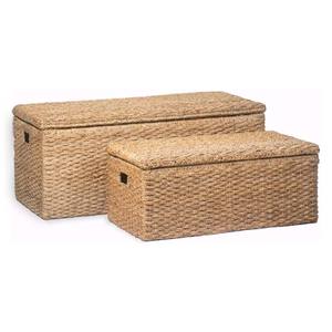 Big <b>underbed</b> trunk woven seagrass hamper large <b>storage</b> <b>box</b> <b>with</b> <b>lid</b> sea grass raffia trunks - Product Image 1