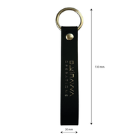 Porte-clés en cuir régénéré de couleur personnalisée italienne, avec logo imprimé numériquement, en EVA durable, élégant, avec mousquetons promotionnels