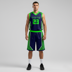 Ensemble d'uniformes de basket-ball personnalisés en gros |   Maillots et shorts d'équipe professionnels 100% polyester, séchage rapide, respirants, OEM/ODM - Product Image 1