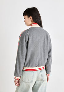 Veste universitaire unisexe à blocs de couleur, boutons-pression sur le devant, col côtelé, esprit scolaire, patchs personnalisés, broderie personnalisée, équipe scolaire - Product Image 4