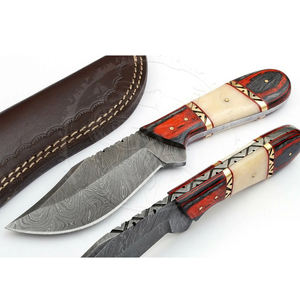 Cuchillo de caza de acero de Damasco personalizable de la mejor tendencia en estilo de cuchillos japoneses cuchillo de caza para acampar al aire libre al por mayor - Product Image 6