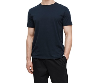 เสื้อยืดผู้ชายราคาถูก ทรงปกติ ผ้าเจอร์ซีย์เนื้อนุ่ม ถักทอเรียบ 95% ผ้าฝ้าย 5% ผ้าโพลีเอสเตอร์ ย้อมสีพื้น คอกลม แขนสั้น แห้งเร็ว รุ่นปี 2026 - Product Image 1