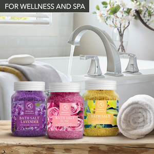 Set de Sales Marinas Naturales Aromatika para Baño, 3 Paquetes de 400g, Cristales de Lavanda, Rosa y Eucalipto, Kit de Aromaterapia 3 en 1 para Cuerpo, Adultos - Product Image 3