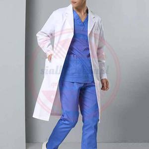 เสื้อโค้ทกันหนาวแขนสั้นและยาวสำหรับผู้หญิงชุดยูนิฟอร์มทางการแพทย์ทำจากผ้าฝ้ายมีกระเป๋าสำหรับแพทย์พยาบาลชายหญิงโรงพยาบาล - Product Image 4