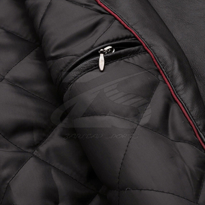 Precio de alta calidad Chaqueta de cuero de tamaño adulto Uso al aire libre Chaqueta de cuero Turn Down Collar Hombres Chaqueta de cuero 2025 - Product Image 6