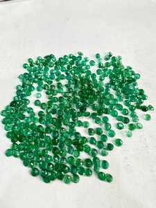 อัญมณีมรกตทรงหลวมสีเขียวมรกตเจียระไนแบบกลม3มม. ธรรมชาติ - Product Image 6