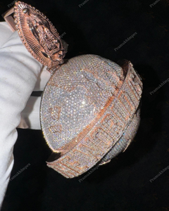 Pendentif Hip Hop Rond Deux Tons de Luxe de Haute Qualité Design Personnalisé VVS Moissanite Pendentif Super Glacé en Argent Sterling pour Garçons - Product Image 3