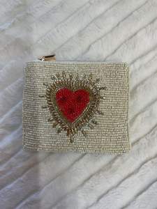 Top Unique Broderie Feuille De Palmier Perlé Vert & Turquoise Mini Sac À Fermeture Éclair Avec La Main & Cuteness Fashion Touch De L'Inde - Product Image 5