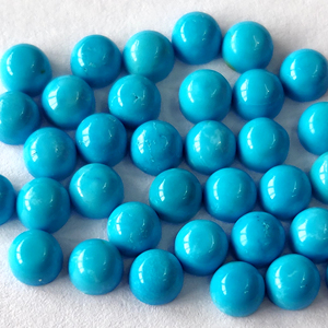 อะริโซนาธรรมชาติสีเทอร์ควอยซ์ทรงกลมพลอยสีเทอร์ควอยซ์สีเทอร์ควอยซ์ทรงหลวมขนาด5มม. - Product Image 1