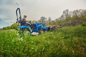 Tracteur de tondeuse à gazon LS assez usagé avec chargeuse frontale sans fil 40v/48v rétrocaveuse LS tondeuse à gazon avec chargeuse frontale rétrocaveuse - Product Image 5