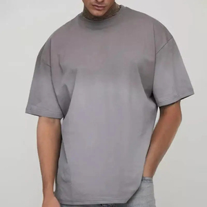 เสื้อยืดผู้ชายสีดำผ้าฝ้ายน้ำหนัก 280 กรัม คอกลม แขนสั้น ทรงหลวม สไตล์ลำลอง สตรีทแวร์ แฟชั่น - Product Image 1