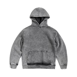 Sweat-shirts et sweats à capuche personnalisés délavés à l'acide, sweats à capuche amples et délavés, vêtements pour hommes, vêtements de mode - Product Image 1