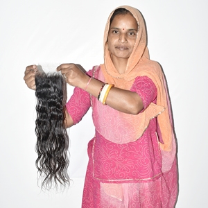 Extensions de cheveux humains 4*4 HD Closure, vente en gros, fabricants, 100% non traités, couleur naturelle indienne, vague profonde, sans traitement chimique - Product Image 1