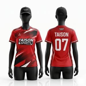 Mens Floor Ball Jersey 180 GSM Polyester Interlock Red Black Panel Design Sublimation Custom Logo - Product Image 1
