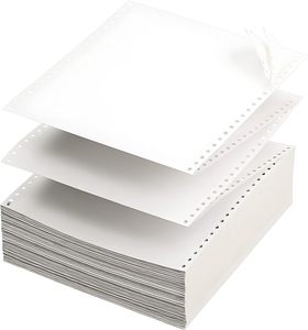 Papier continu autocopiant personnalisé pour imprimante matricielle, format 9,5 x 11 pouces, 2-3 feuillets perforés - Product Image 1