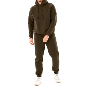 Oferta especial 100% chándales de algodón para hombre personalizado en blanco con capucha ajuste suelto logotipo personalizado conjuntos de Jogger con cordón a los mejores precios - Product Image 6