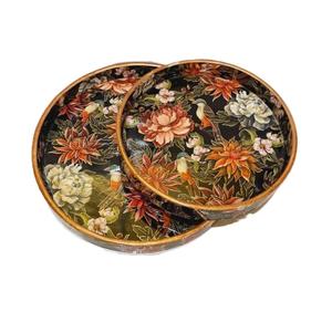 2025 décor de noël MDF plateau de service en bois carré avec finition brillante impression numérique émail comptage artisanat plateau décoratif - Product Image 3