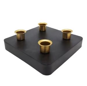 Soporte de Adviento de latón hecho a mano personalizado en diseño elegante en forma de oro al por mayor precio barato a granel para decoración del hogar - Product Image 4