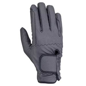 Gants d'équitation d'hiver QHP de dernière génération, cuir numérique, brun chocolat - Product Image 2