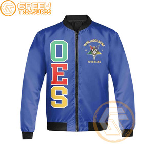 Customized Order Eastern <b>Star</b> Satin Embroidered Quilted Waterproof Breathable Varsity <b>Jacket</b> High Quality Women's Greek Apparels - Product Image 6