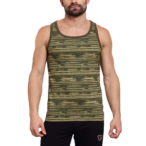 Logo personnalisé 100% coton tricoté chemise sans manches impression numérique couleur unie respirant Gym & Fitness porter des chemises pour hommes - Product Image 1
