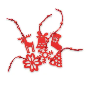 Set di 6 Decorazioni Natalizie in Feltro ROUGE per Merchandising - Product Image 3