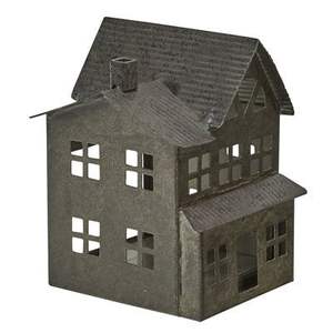 Best Selling <b>Christmas</b> <b>Decoration</b> Tealight Holder Hut Shape Galvanized <b>Table</b> Top <b>Christmas</b> Hut Shaped - Product Image 3