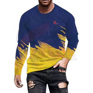 Camisa informal de algodón con estampado de manga larga para hombre, diseño personalizado, venta al por mayor, camisas estampadas de manga larga - Product Image 1